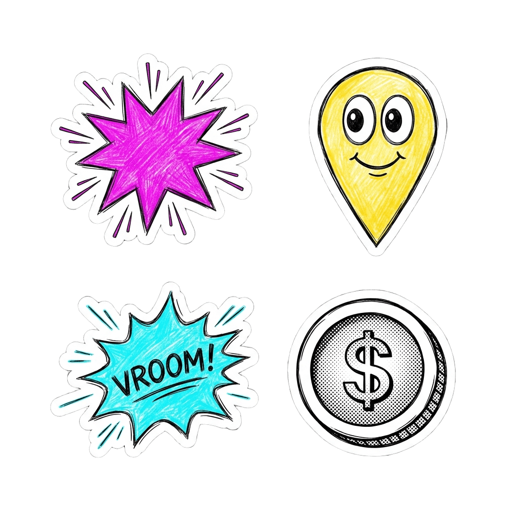 Scattered Sticker Doodles